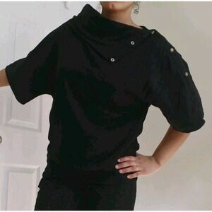 Brooklyn Industries Medium Oversized  100% Cotton Doleman Half Sleeve TurtleNeck